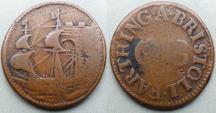 Bristol, city issue 1651 farthing N1452